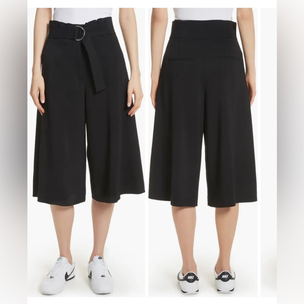 ALC Jayden High Waist Wide Leg Crepe Pants Black NWT 8